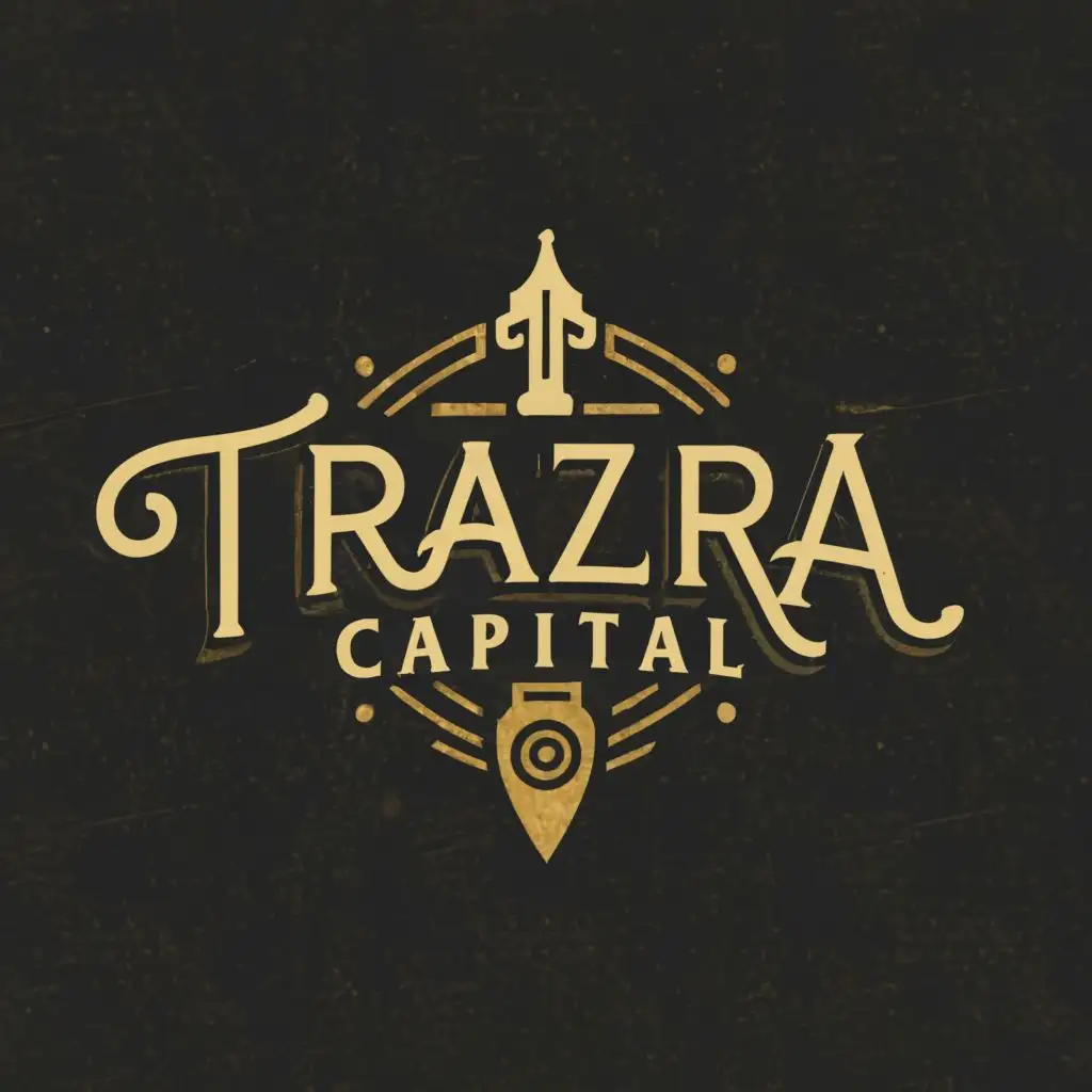 logo, Make a logo like black rock company, with the text "Trazara capital", typography