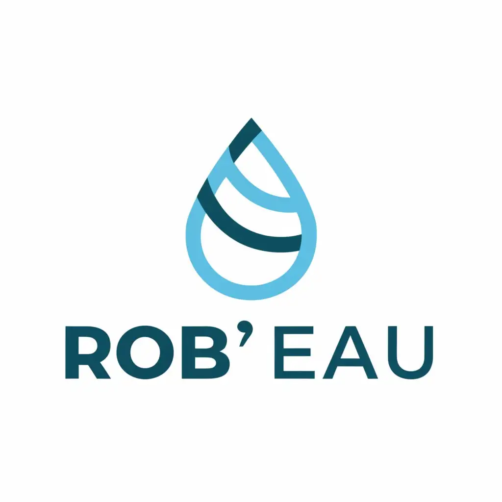 a logo design,with the text "Rob' eau", main symbol:Rob' water,Moderate,clear background