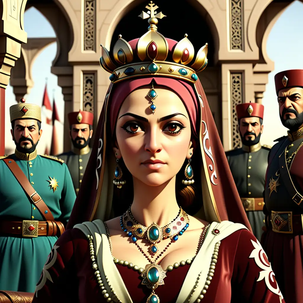 Cinematic Portrait of Fatma Sultan from the Ottoman Empire