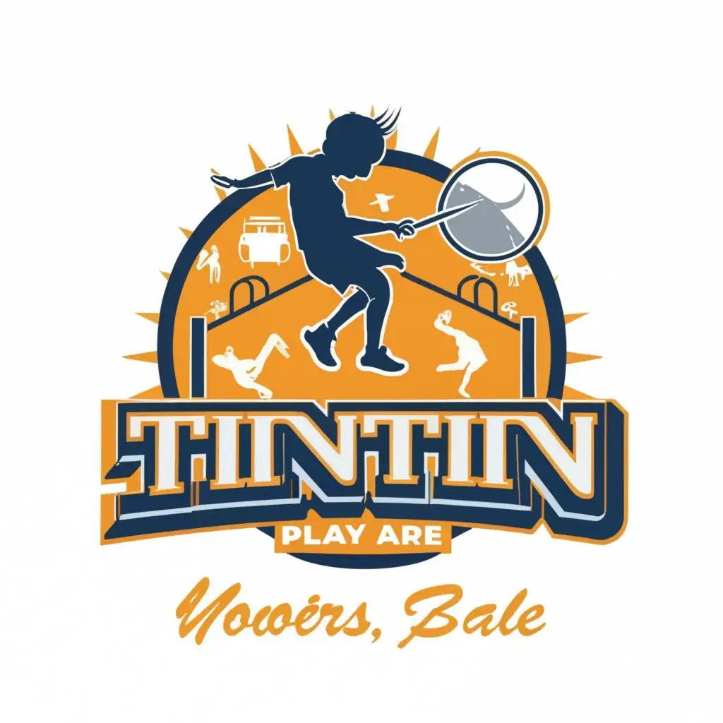 logo, Kids Play area, with the text "Tintin", typography, be used in Sports Fitness industry