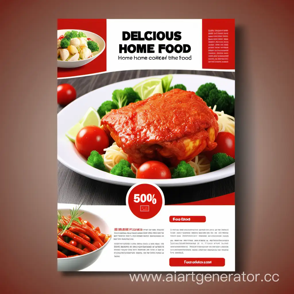 Коммерческое предложение домашняя еда буклет прайс изображение вкусной домашней еды реклама