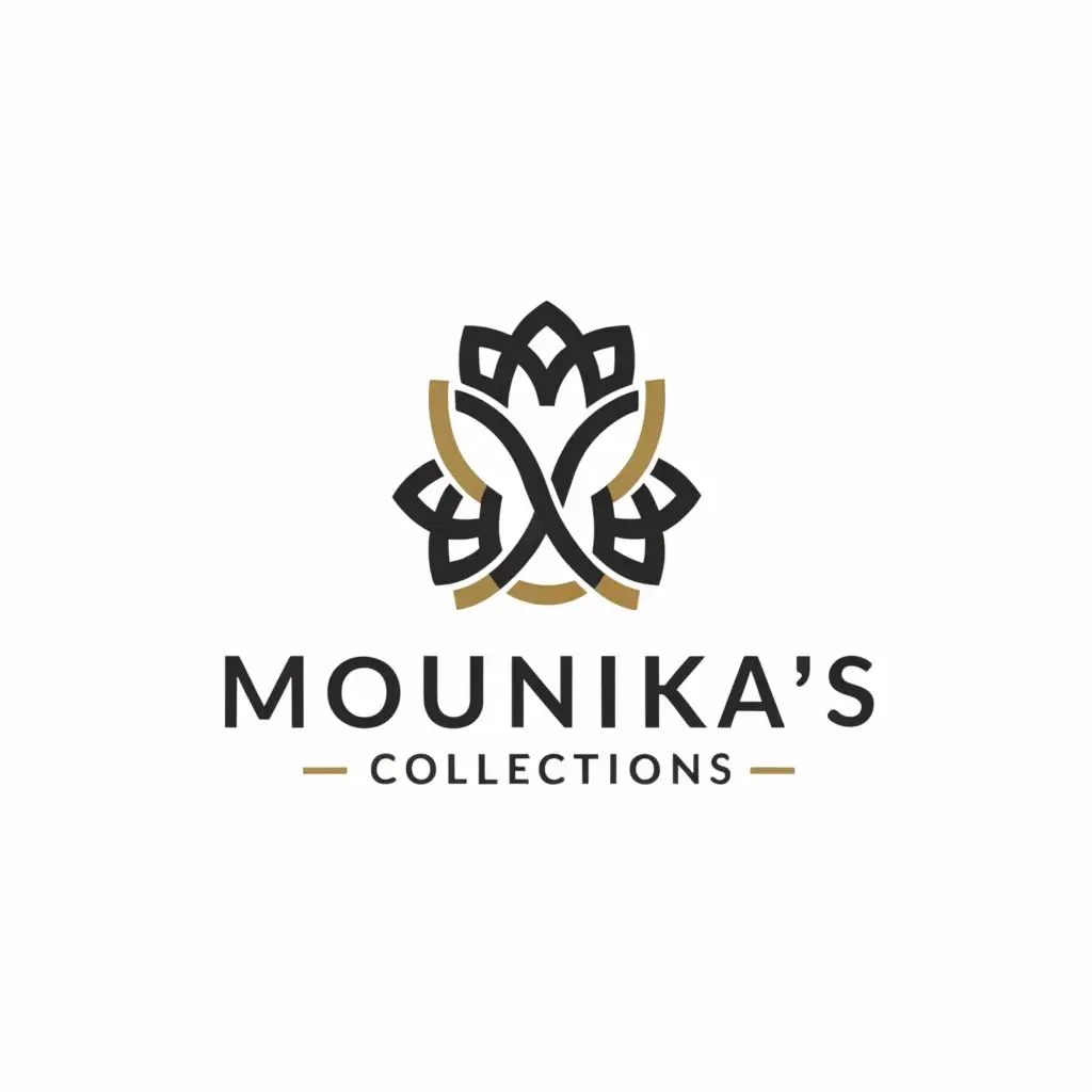 a logo design,with the text "Mounika's Collections", main symbol:Jewellery,Moderate,be used in Retail industry,clear background