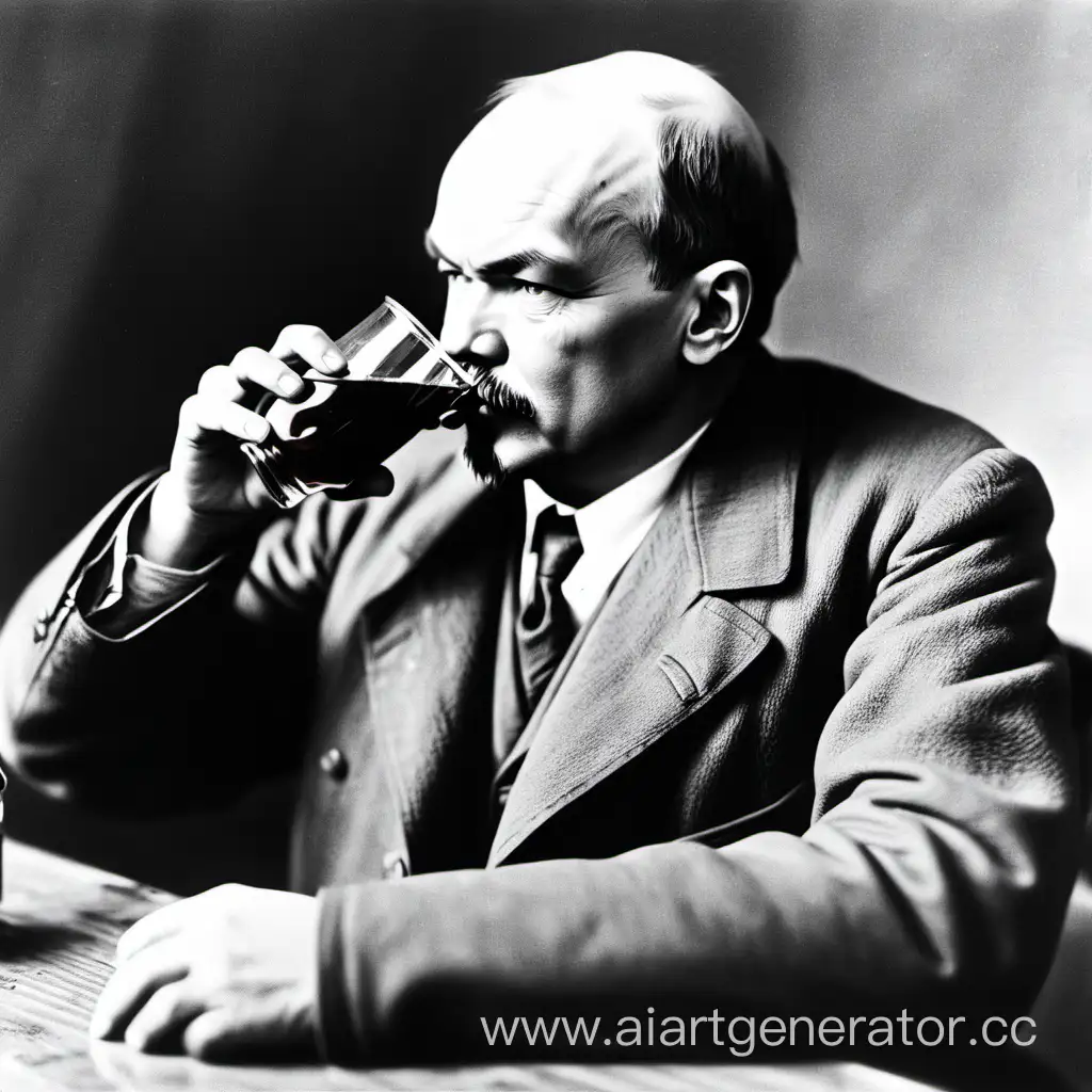 Lenin-Enjoying-Refreshing-Juice