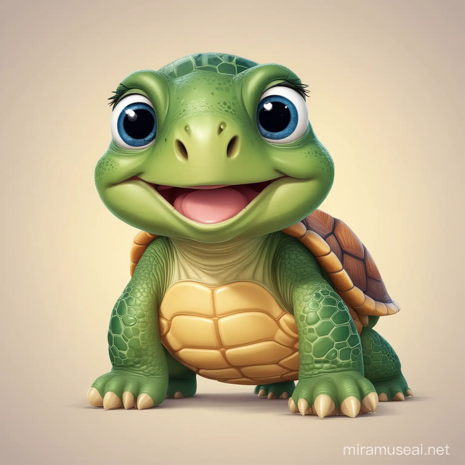 Cute turtle cartoon character