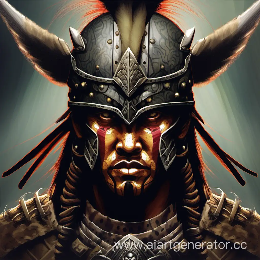 Intense-Warrior-Face-Portrait-in-124x124-Pixels