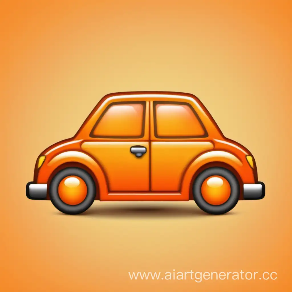 Vibrant-Orange-Car-Emoji-for-Text-Messaging