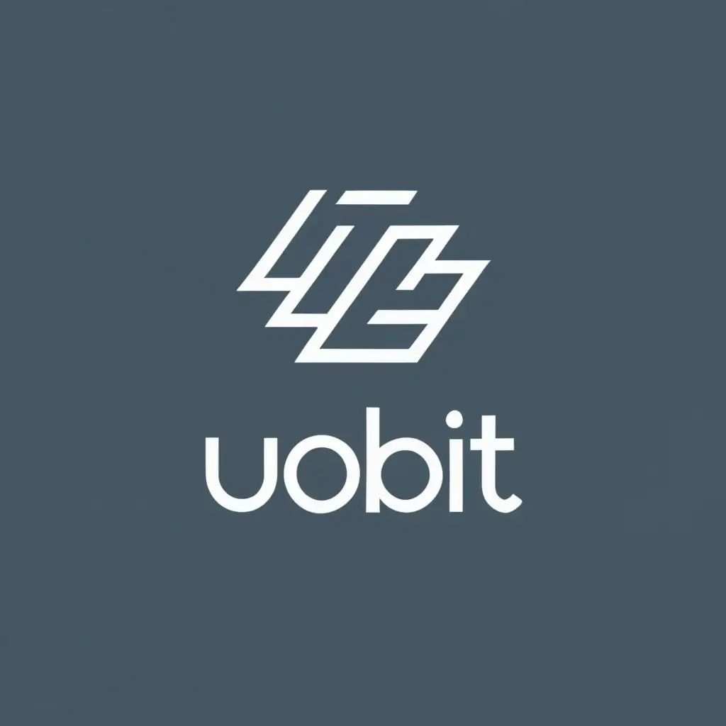 logo, Uo , Bit , Exchange , Crypto , Trading, with the text "UoBit", typography