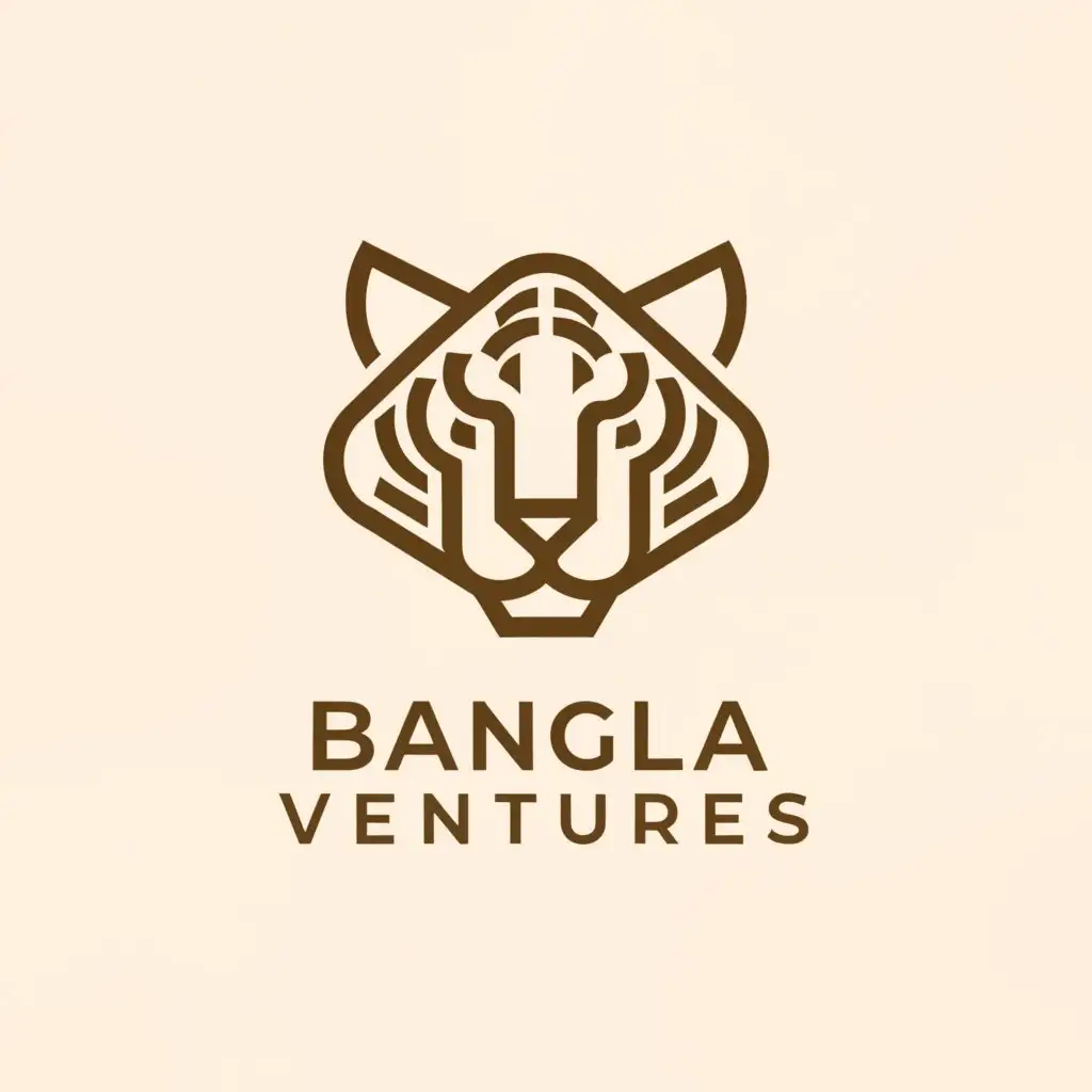 a logo design,with the text "Bangla Ventures", main symbol:tigger,Minimalistic,be used in Finance industry,clear background