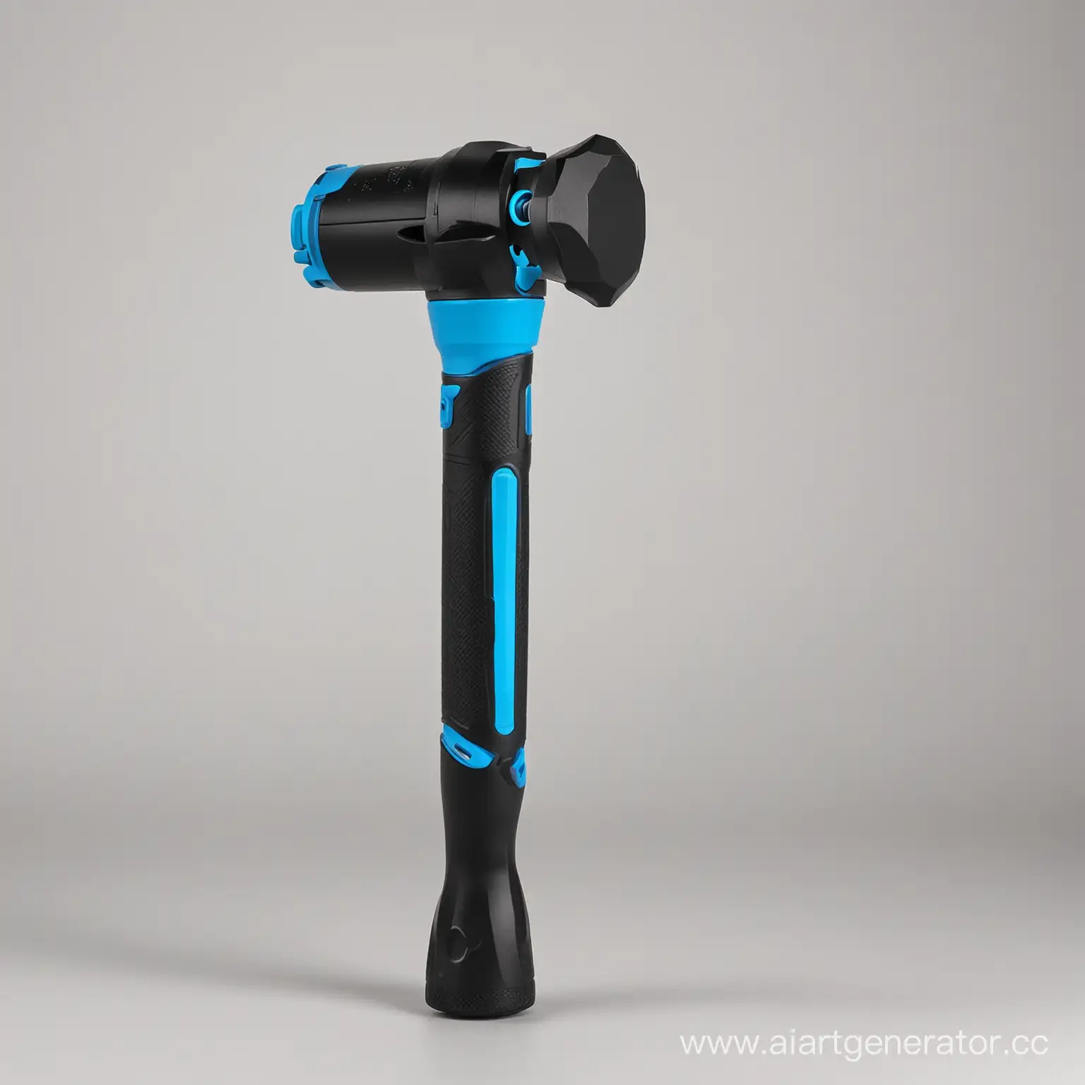 Ergonomic-Black-and-Blue-Hammer-with-Glowing-LampInspired-Design