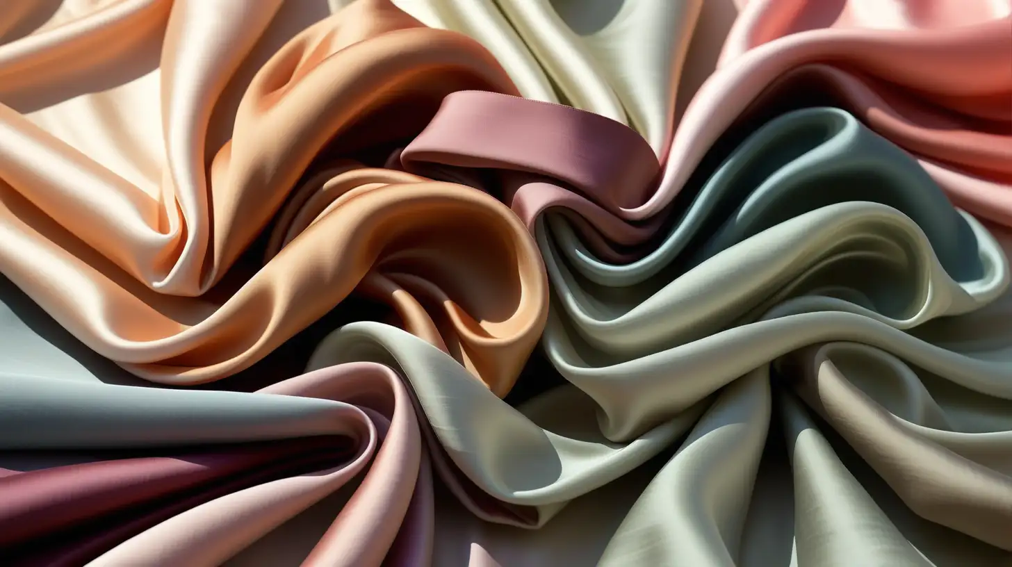 generate silk textiles in pastel colours