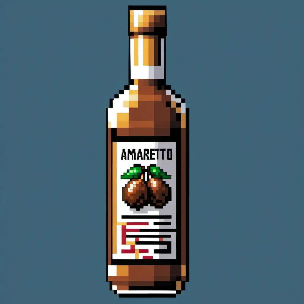 Amaretto Bottle Pixel Art