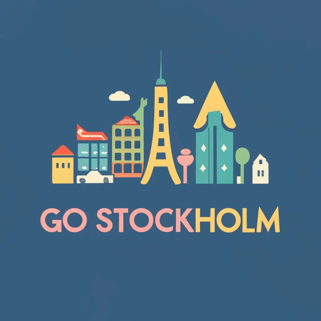logo, trip, rent, city, holiday, with the text "Go Stockholm", typography, be used in Travel industry