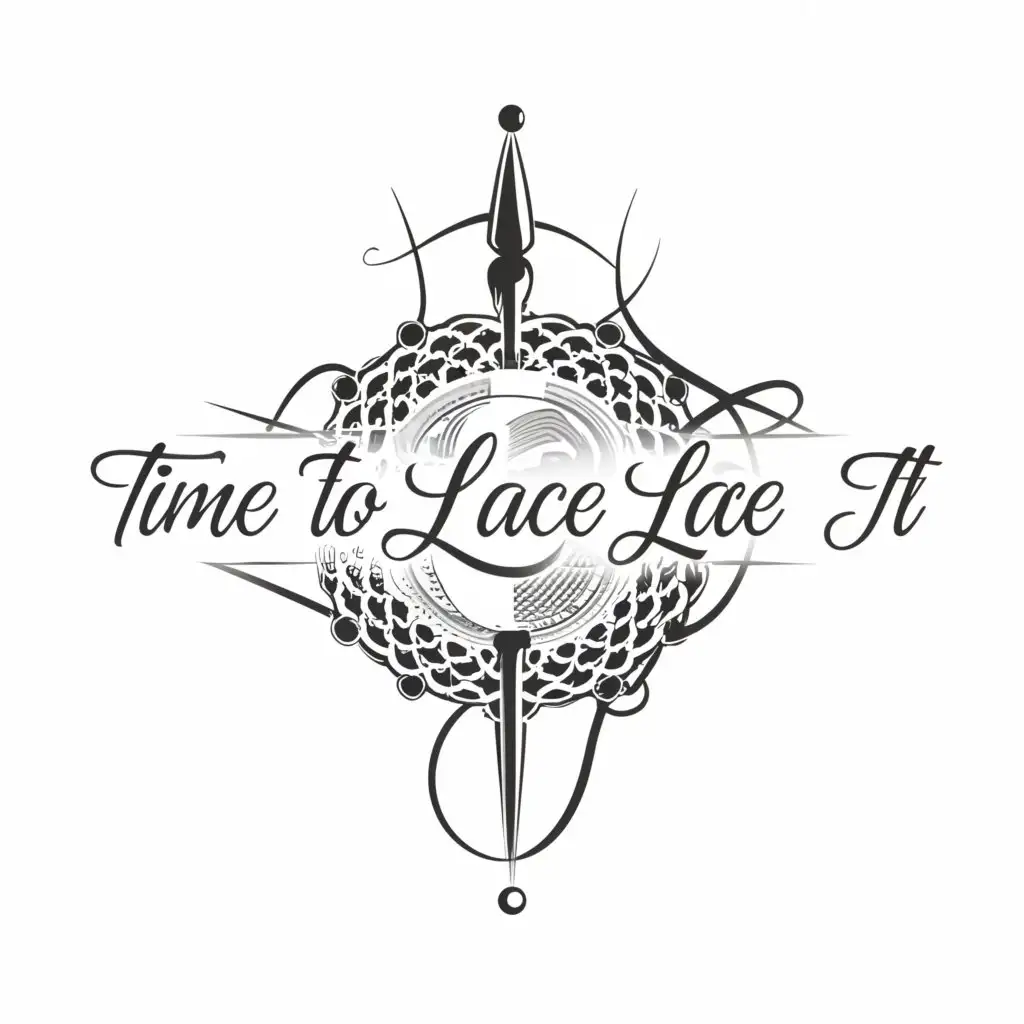 LOGO-Design-For-Time-to-Lace-It-Minimalistic-Bobbin-Cushion-with-Lace-on-Clear-Background
