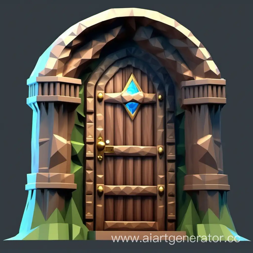 Enchanting-Low-Poly-Mystical-Doorway-Digital-Art