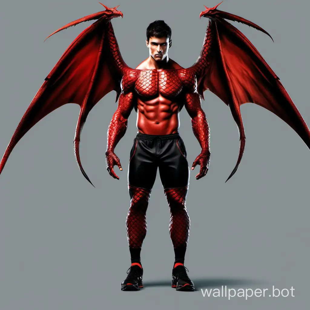 Futuristic-Dragon-Athlete-in-Red-and-Black-Spandex-Athletic-HumanDragon-Hybrid-with-Scaled-Skin-and-Wings