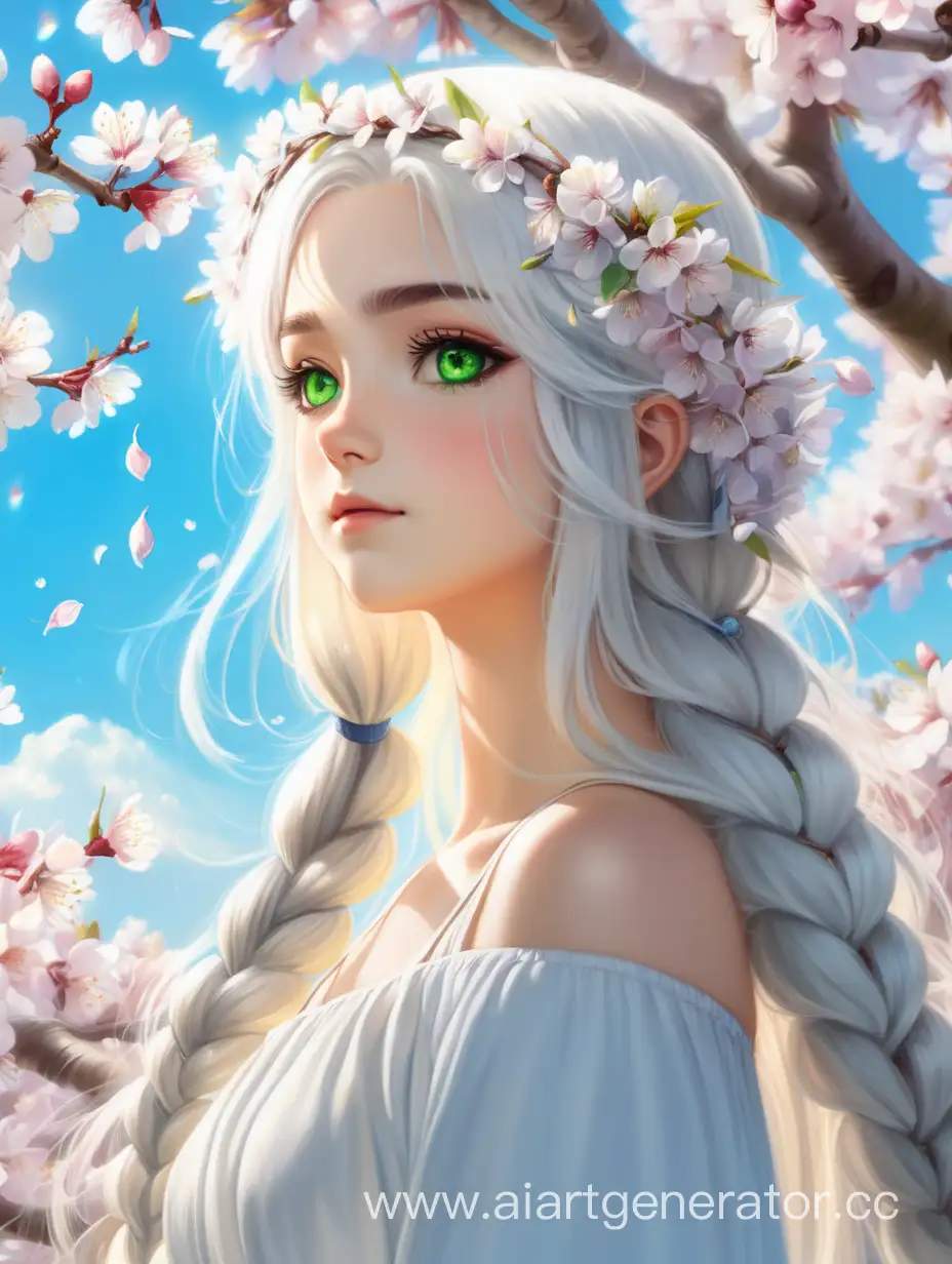 Enchanting-Woman-Admiring-Cherry-Blossoms-in-Spring