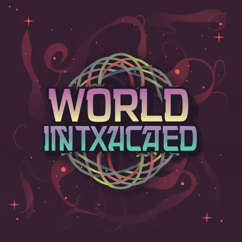 a logo design,with the text "World intoxicated ", main symbol:Universe dedict,complex,be used in Internet industry,clear background