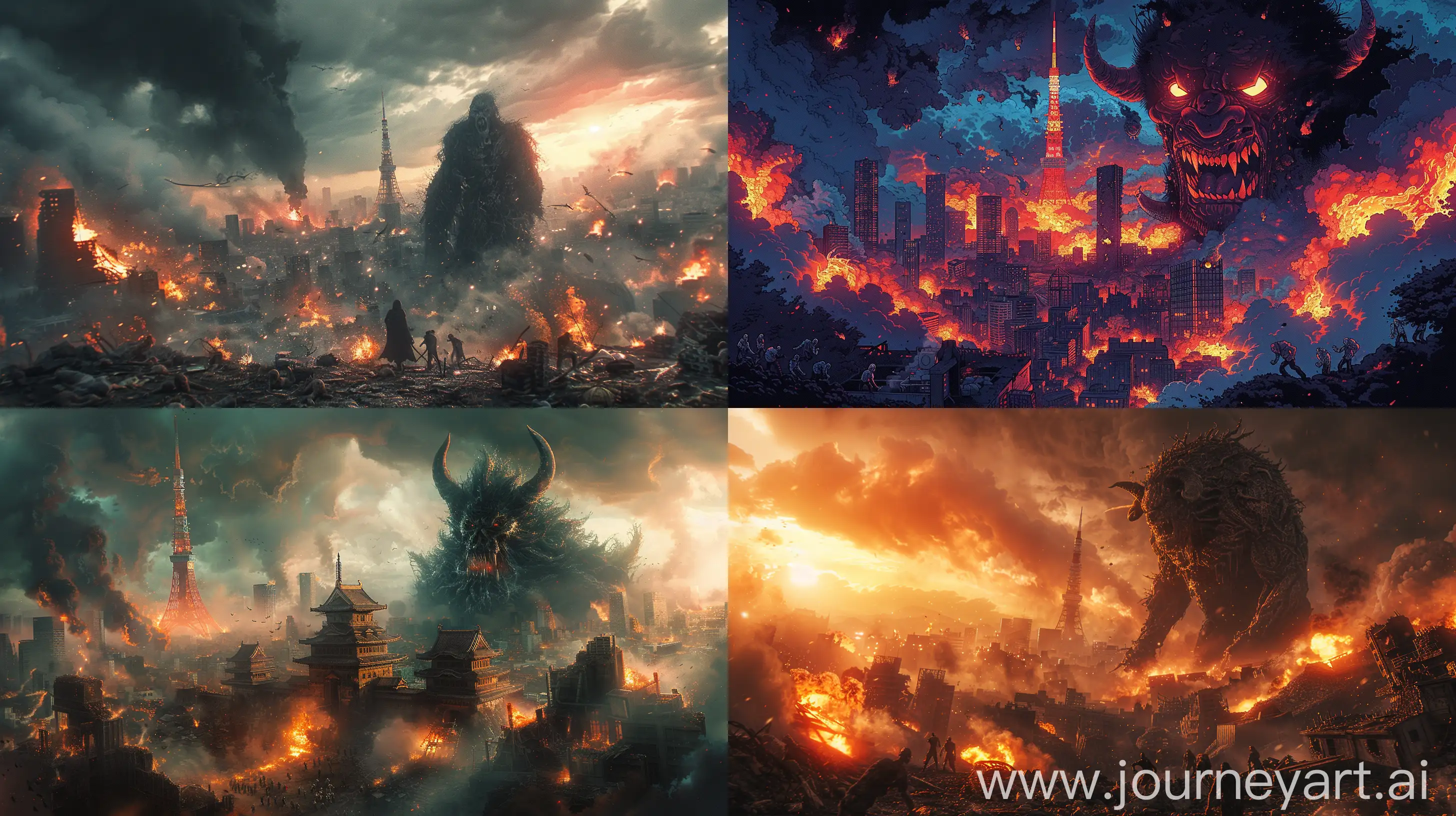 Dystopian-NeoTokyo-Giant-Oni-Zombies-and-Nuclear-Explosions