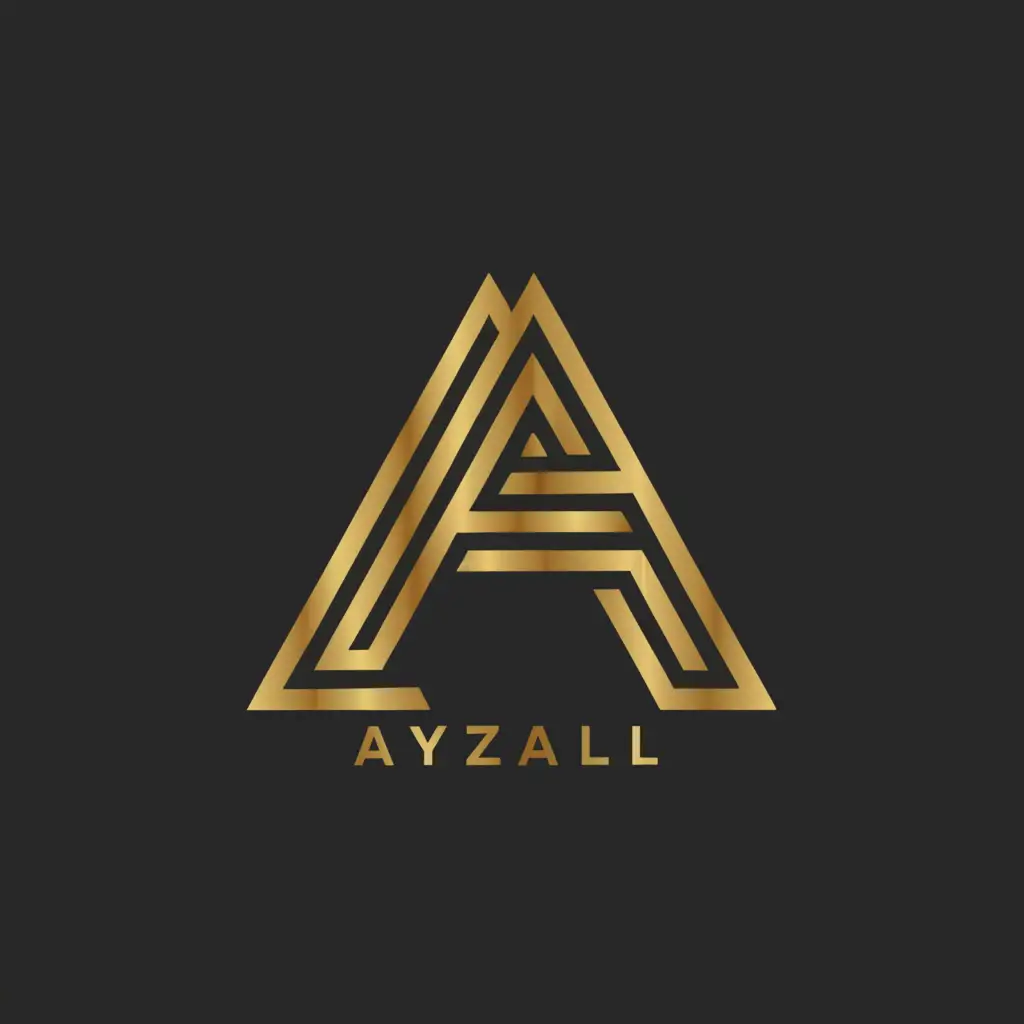 LOGO-Design-for-Ayzall-Black-and-Gold-with-Complex-Letter-A-Symbol-for-Retail-Industry
