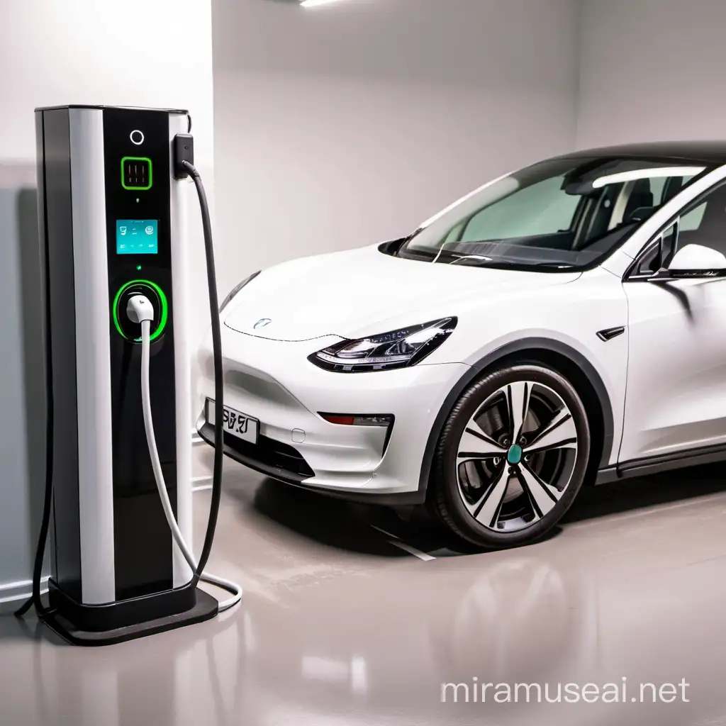 Charging Electric Vehicles in Home Garage Modern Sustainability Solution