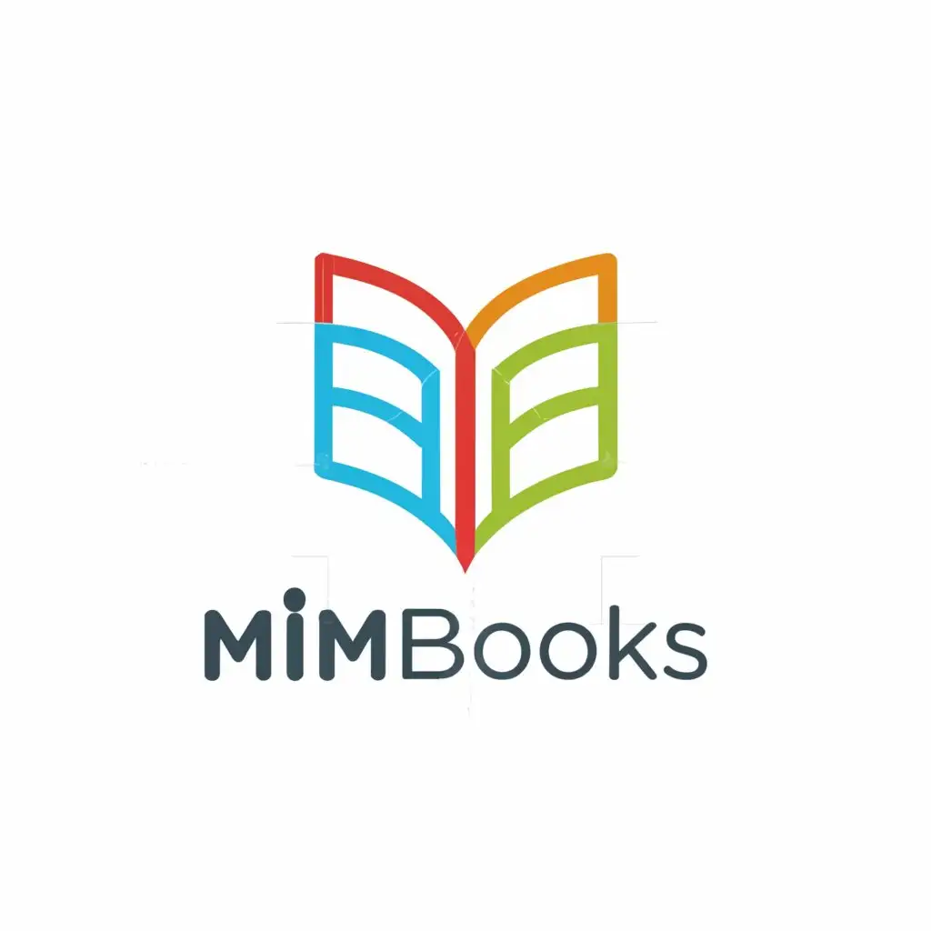 a logo design,with the text "MimBooks", main symbol:Book,Moderate,be used in Education industry,clear background