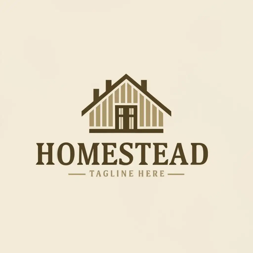 a logo design,with the text "homestead", main symbol:victorian homestead,Moderate,be used in Real Estate industry,clear background