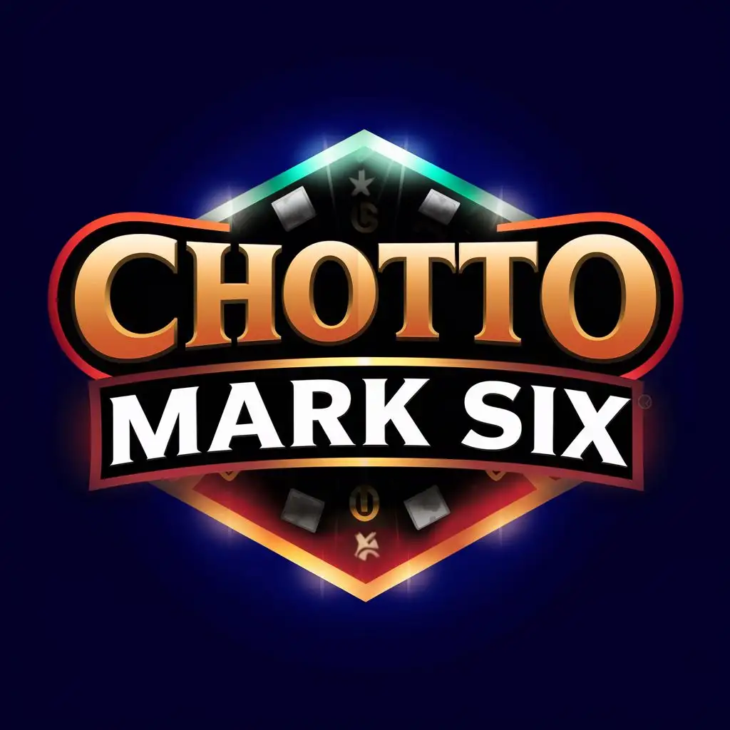 logo, Gambling games, with the text "CHOTTO MARK SIX", typography, be used in Internet industry