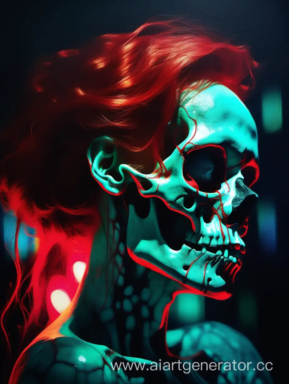 Elegant-RedHaired-Skull-in-Macro-Biologyinspired-Aurorapunk-Setting