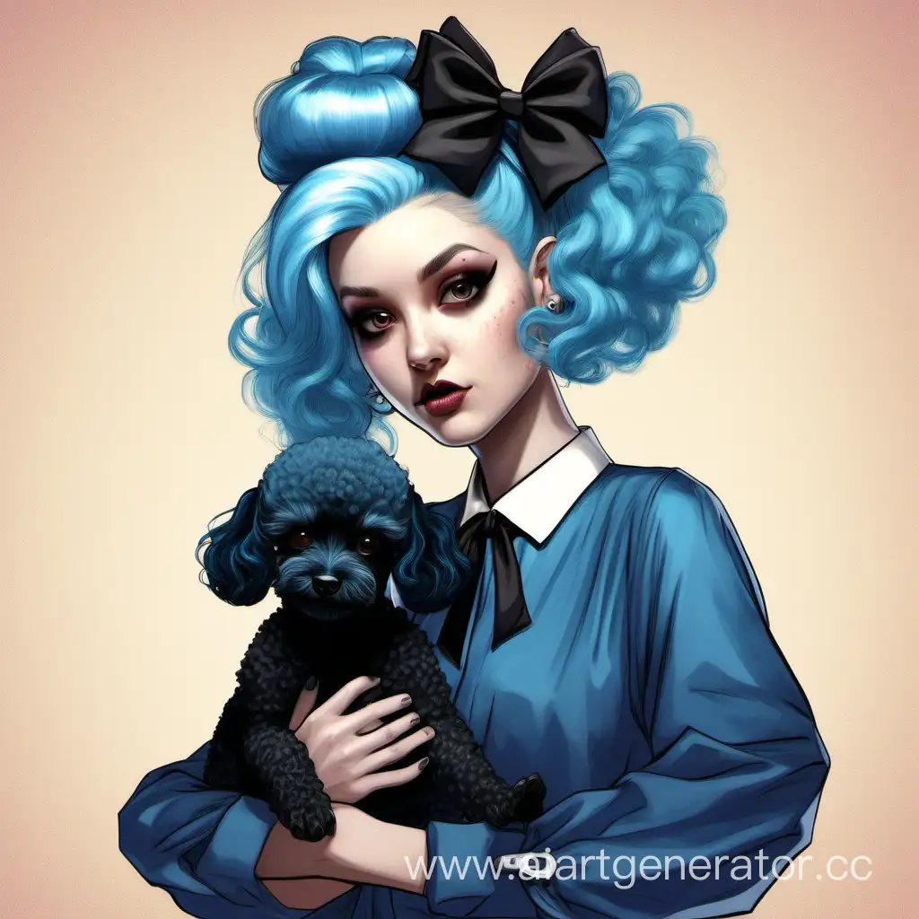 Malvina-with-Blue-Hair-and-Hardcore-Style-Poodle