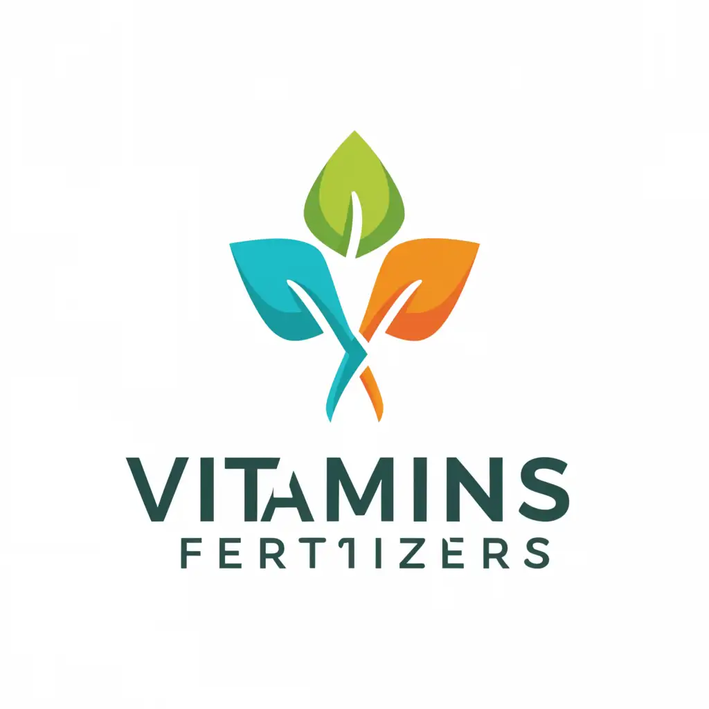 a logo design,with the text "vitamins fertilizers", main symbol:three,Moderate,be used in Medical Dental industry,clear background