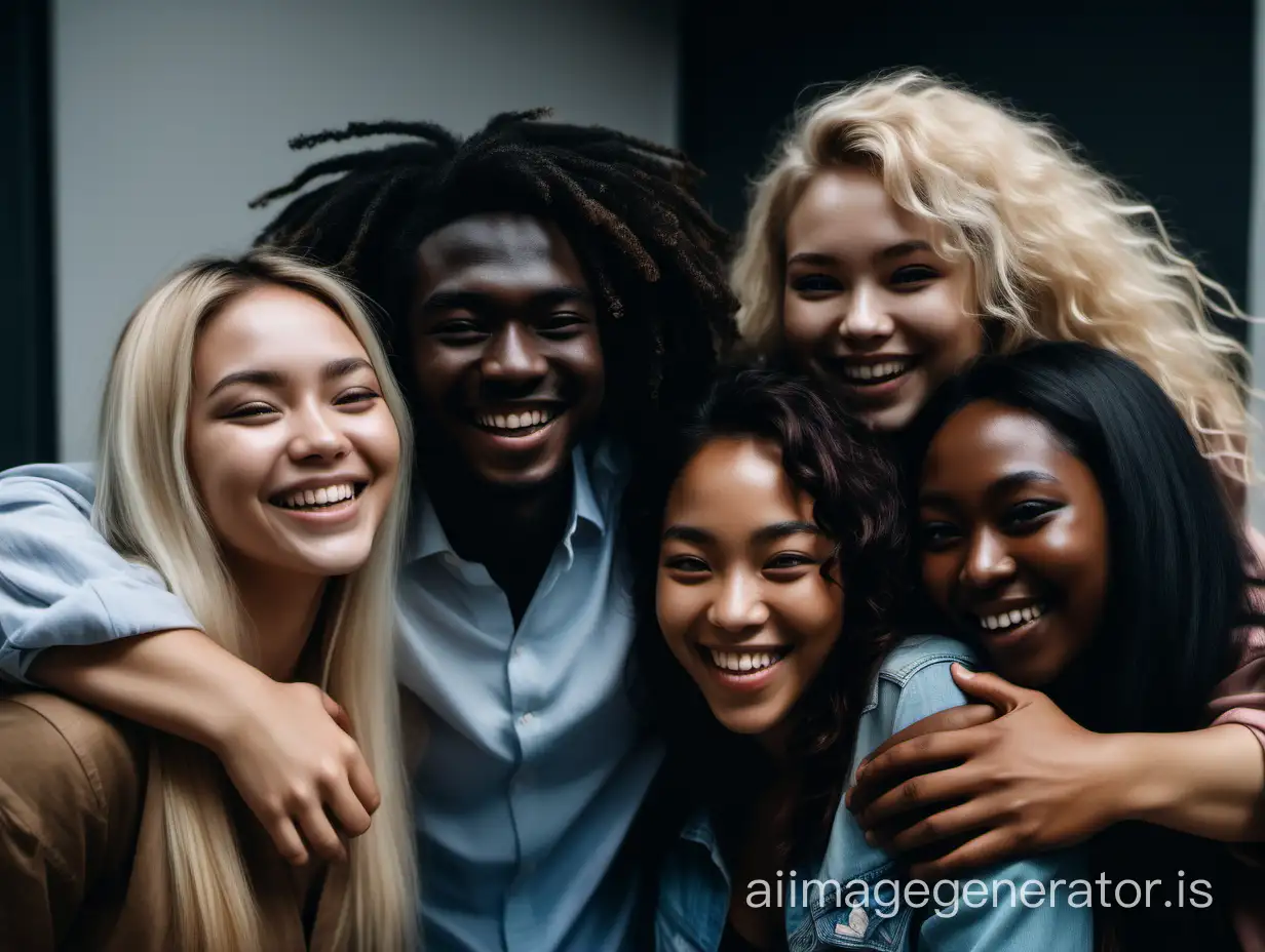 Diverse-Group-of-Friends-Embracing-Happily-at-a-Multicultural-Gathering