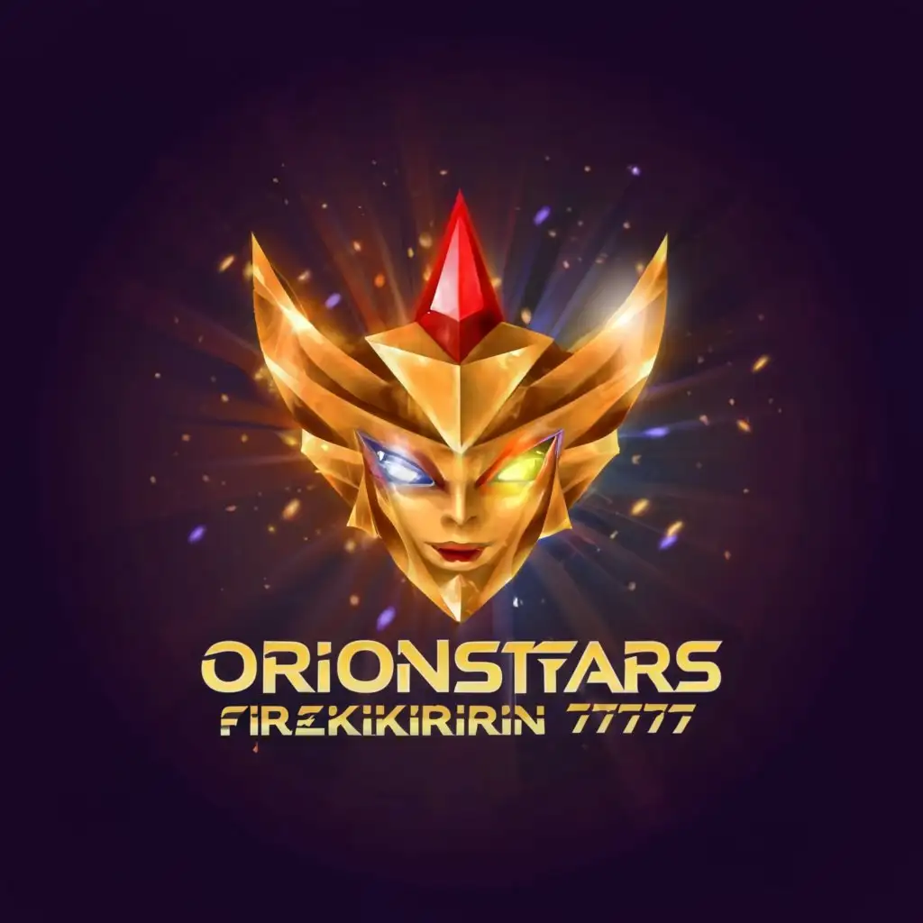 a logo design,with the text "OrionStars/FireKirin777Slots casino games", main symbol:OrionStars/FireKirin777Slots,Moderate,clear background