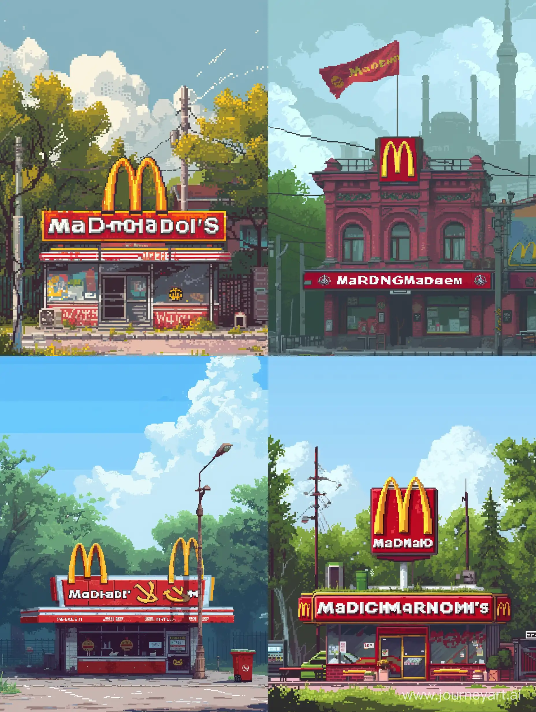 Soviet McDonald's in pixelart