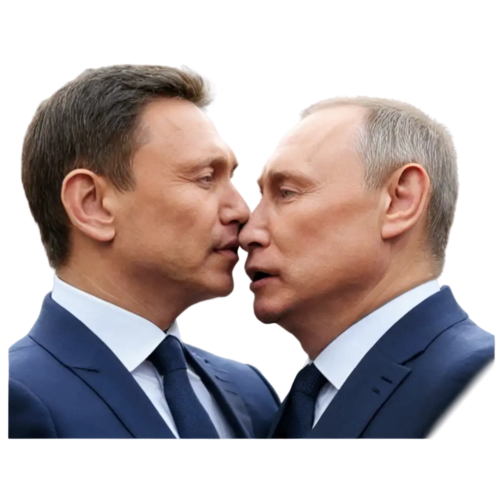 Putin Kissing Zelenskiy