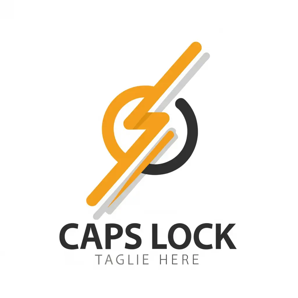 a logo design,with the text "CAPS lock", main symbol:lightning,Moderate,be used in Animals Pets industry,clear background