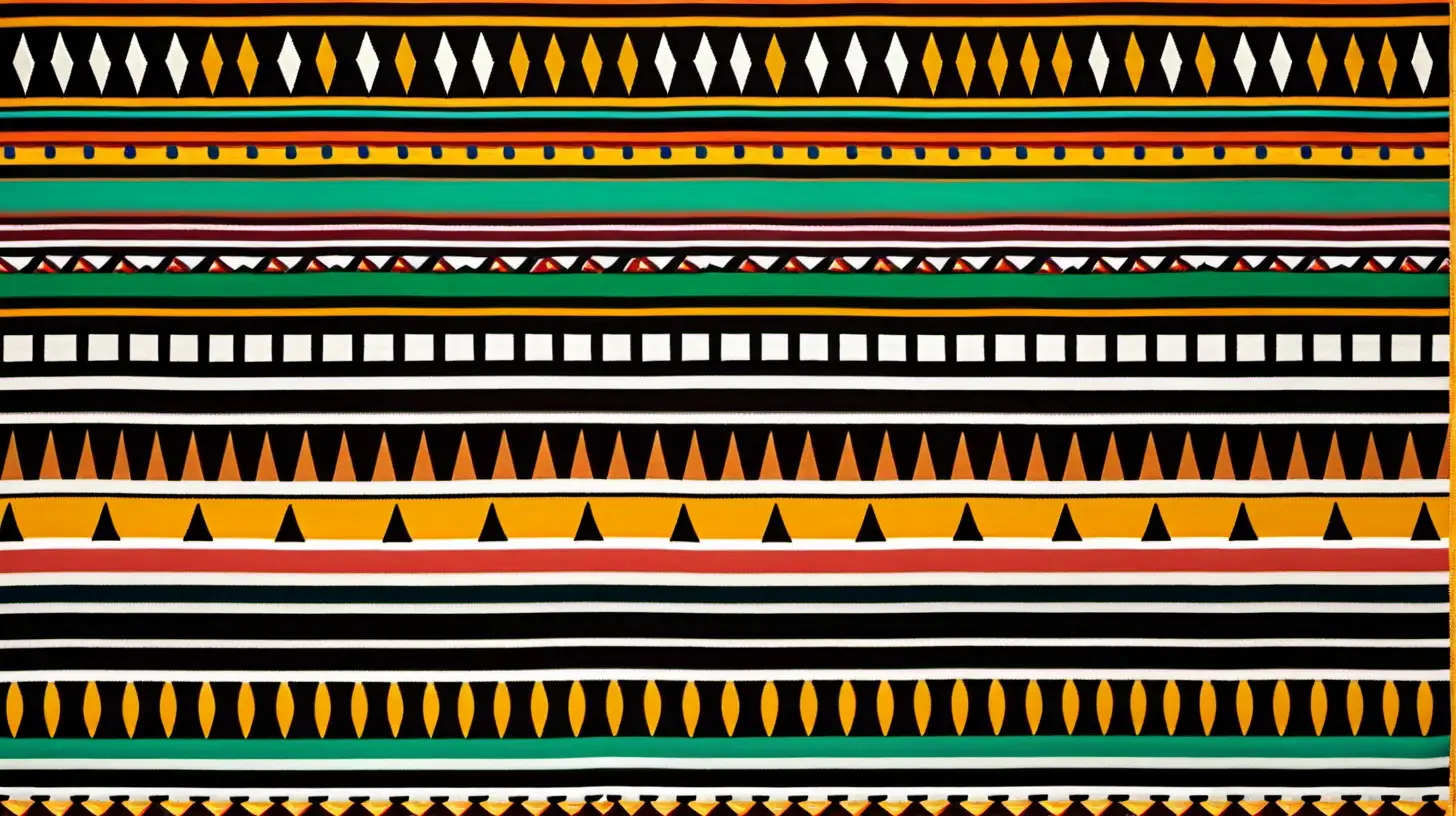 Vibrant Ndebele Print Seamless Pattern Bold Colors and Geometric Shapes