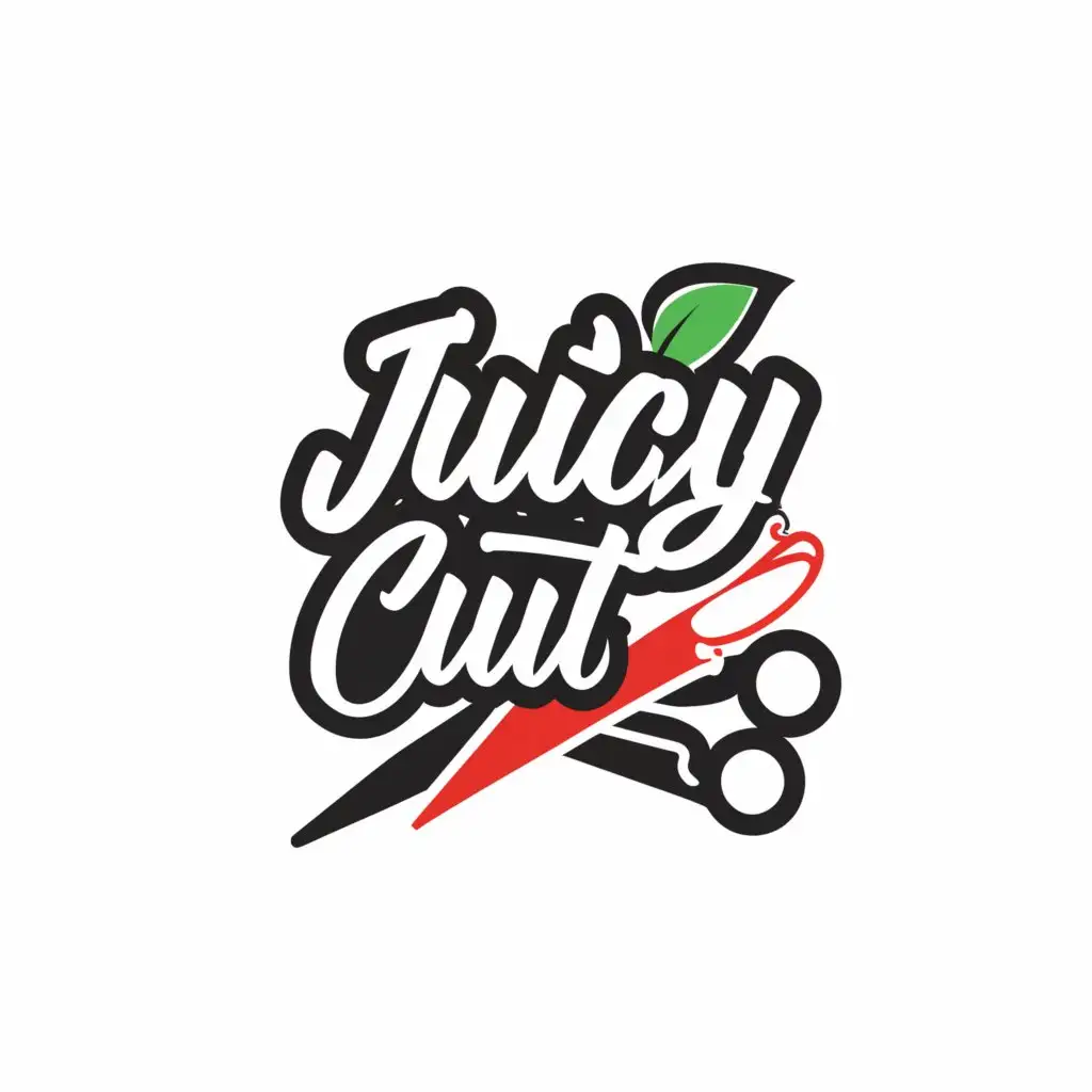 a logo design,with the text "juicy cutz", main symbol:barber,Moderate,be used in Legal industry,clear background