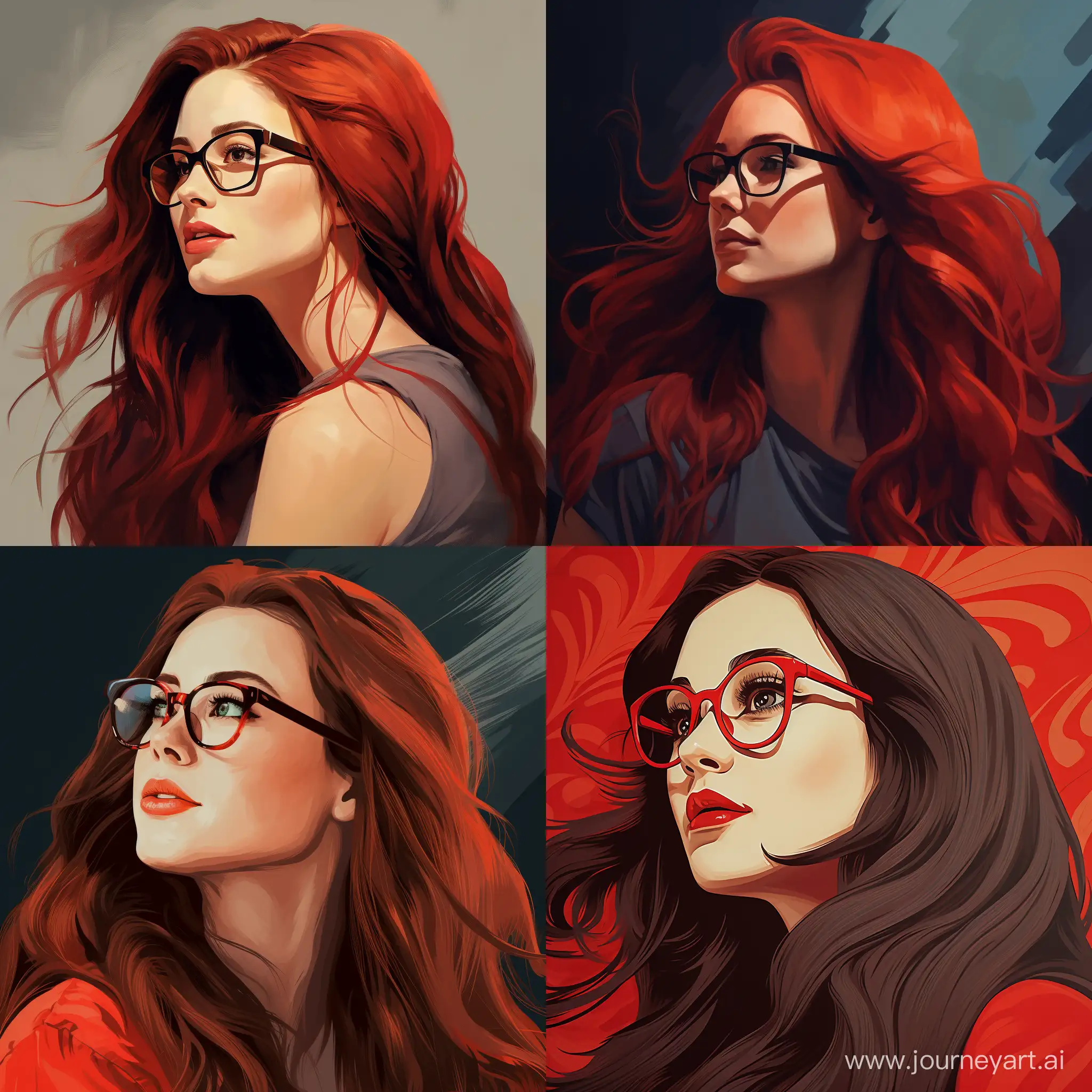 Stylish-Woman-in-Her-30s-with-Red-Glasses-and-Long-Hair-Profile-Picture