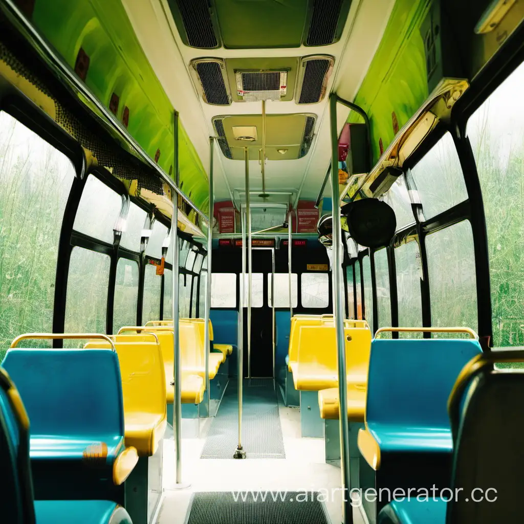 Окружение внутри автобуса (возле входящей двери)