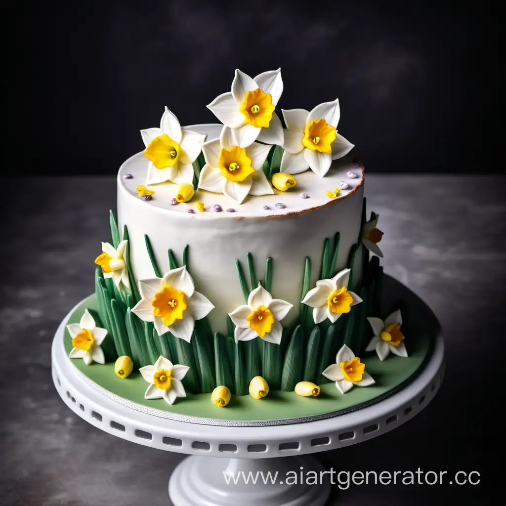 Exquisite-NarcissusThemed-Cake-Decoration