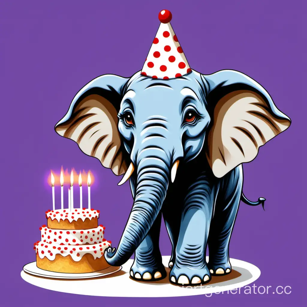 Adorable-Elephant-Celebrating-with-a-Delicious-Cake