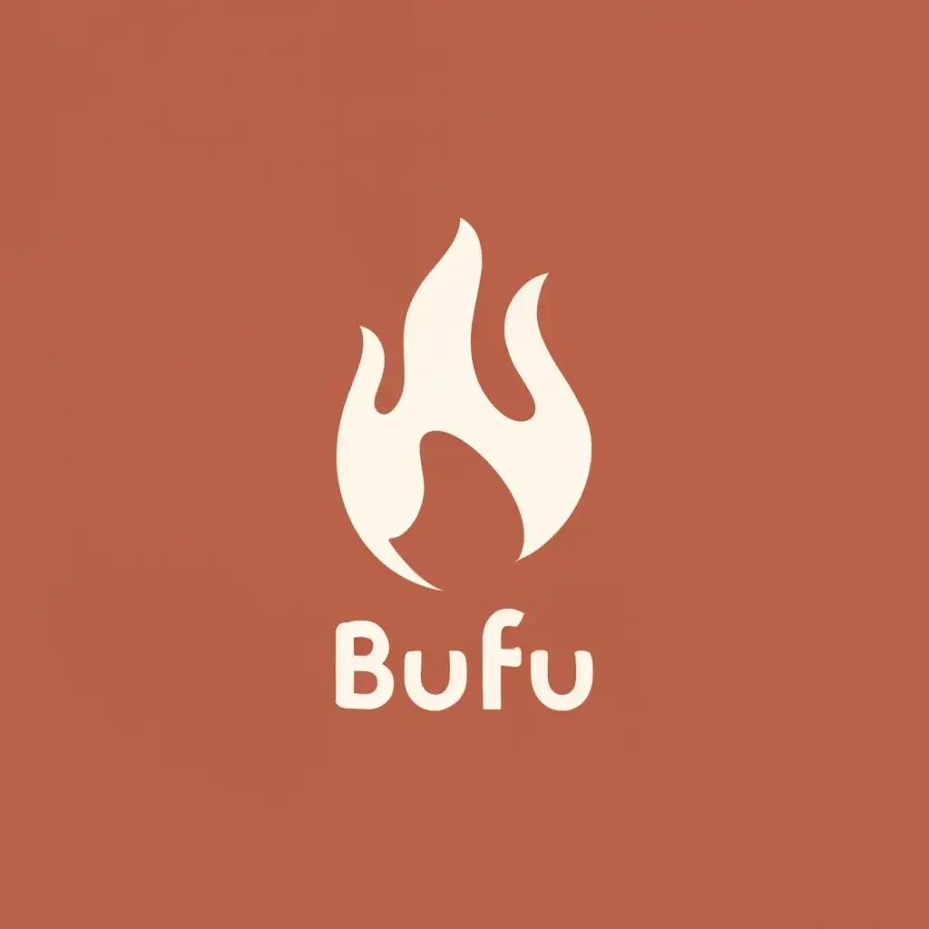 logo, fire, with the text "BUFU", typography, be used in Internet industry