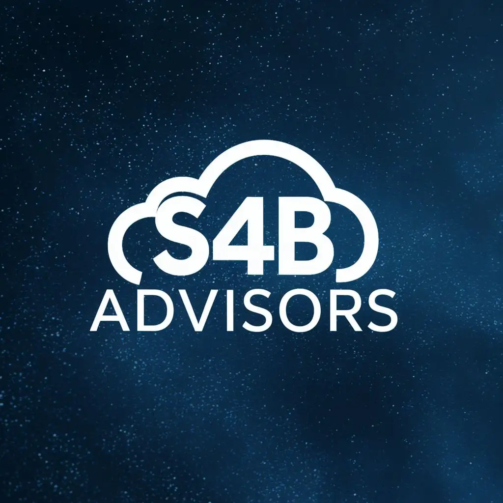LOGO-Design-For-S4B-Advisors-Cloudthemed-with-Bold-Typography-for-the-Technology-Industry