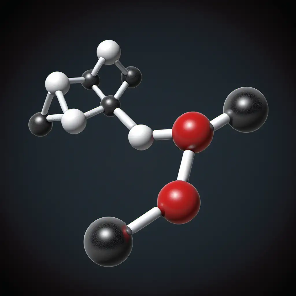 A carbon molecule and a silica molecule
