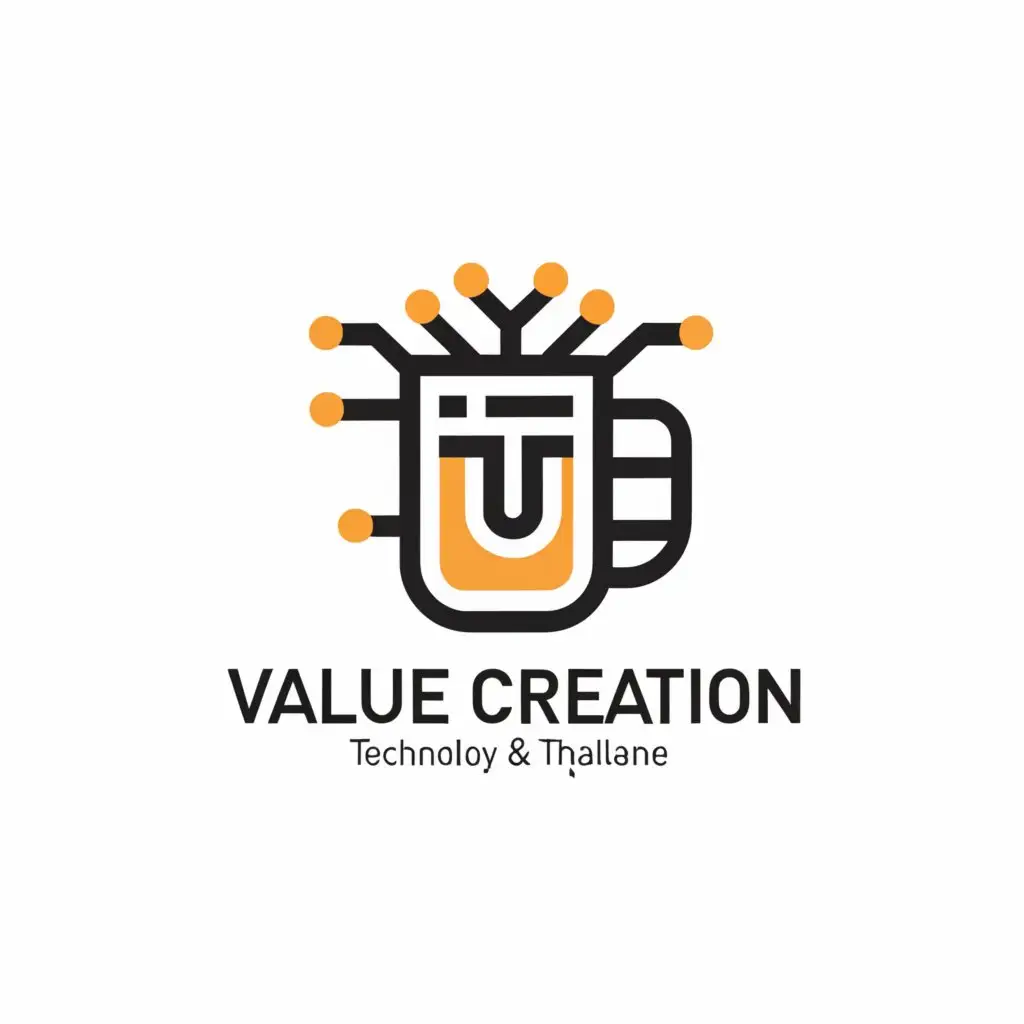 a logo design,with the text "Value creation", main symbol:Beer,complex,be used in Technology industry,clear background