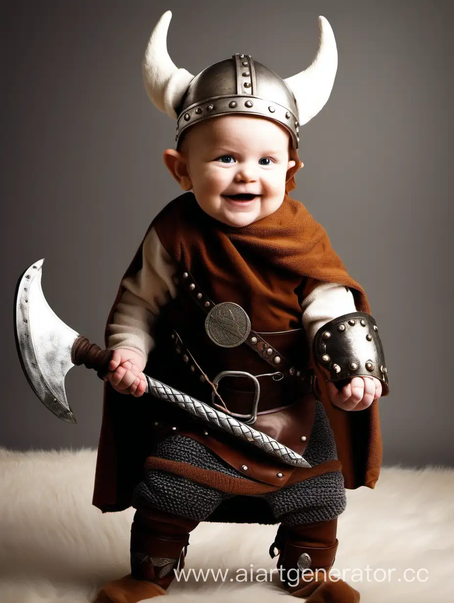 Adorable-Baby-Viking-Child-Exploring-Wilderness