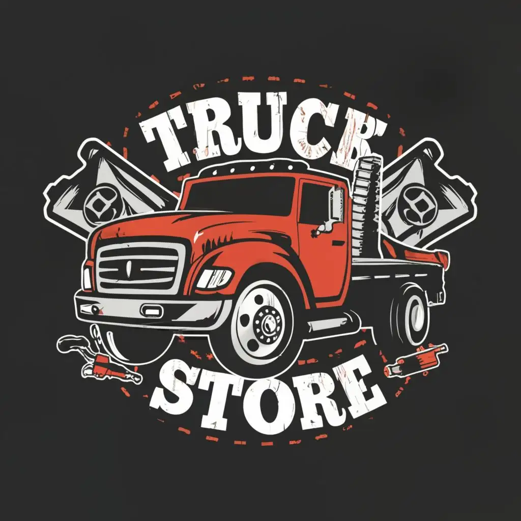 logo, TRUCK parts, with the text "TRUCK STORE", typography