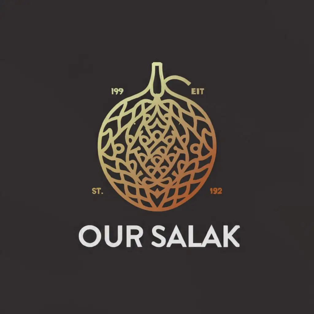a logo design,with the text "Our salak", main symbol:Salak snake fruit, be used in Restaurant industry