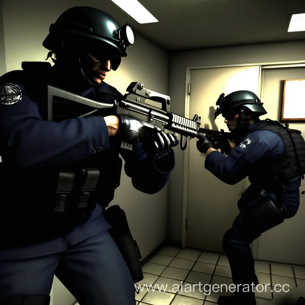 Tactical-SWAT-4-Team-in-Action-Special-Weapons-and-Tactics-Operation