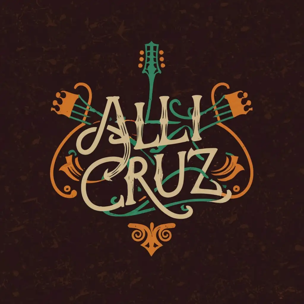 LOGO-Design-for-Alli-Cruz-PeruvianInspired-Reggaeton-Music-with-Clear-Background-and-Dark-Tones